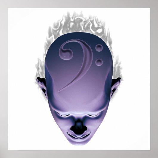 Smokin-Bass-Kopf Poster (Vorne)