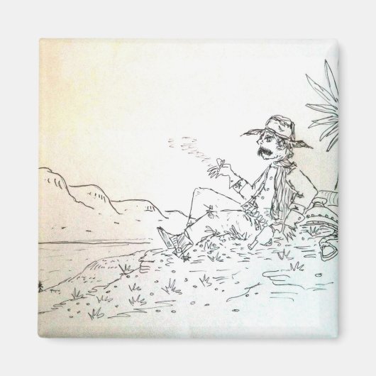 Smokin Cowboy Magnet (Vorne)