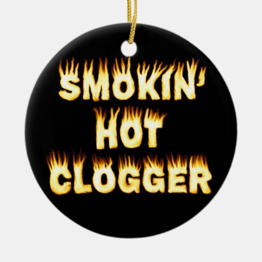 Smokin heißer Clogger Tanz Keramikornament (Vorne)