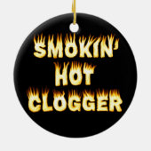 Smokin heißer Clogger Tanz Keramikornament (Hinten)