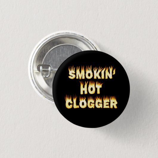 Smokin heißer Clogger Tanz klein Button (Vorne & Hinten)