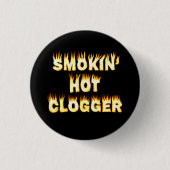 Smokin heißer Clogger Tanz klein Button (Vorderseite)