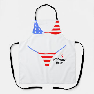 Smokin’ Hot Patriotic Apron – Red, White & Blue Schürze
