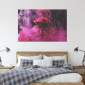 Smokin Rose Wall Leinwand (Insitu (Schlafzimmer))