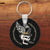Smokin-Schädelflügel Schlüsselanhänger (Vorderseite)