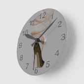 Smokin Stilett-Schuh-Kunst Runde Wanduhr (Winkel)