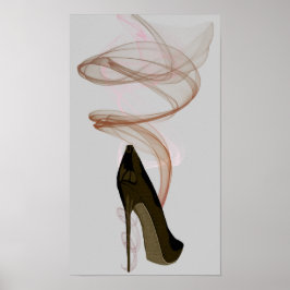 Smokin' Stiletto Shoe Art Poster