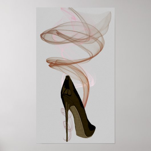 Smokin' Stiletto Shoe Art Poster (Vorne)