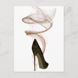 Smokin Stiletto Shoe Art Postkarte