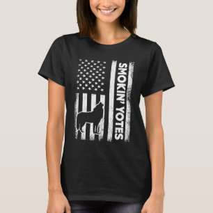 Smokin' Yotes American Patriot Coyote Animal Ente T-Shirt