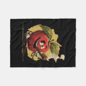 Smoking Apple Look For Cigars And Cigarettes Lover Fleecedecke (Vorderseite (Horizontal))