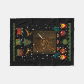 Smoking Cat Cigarette Meme Sarcasm Ugly Christmas Fleecedecke (Vorderseite (Horizontal))