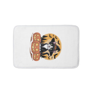 Smoking-Cat Halloween Hexe Süße Kürbisse Essential Badematte