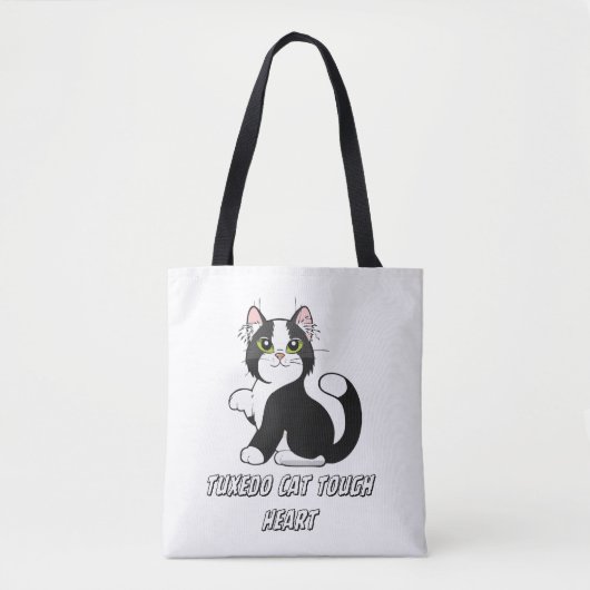 "Smoking-Cat-Hart-Cute-Katzen-Tasche" Tasche (Vorderseite)
