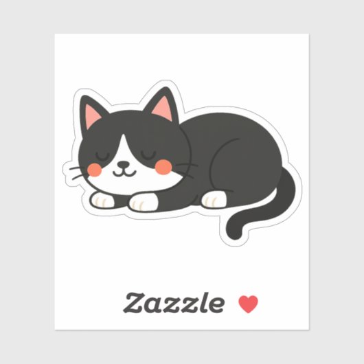 Smoking-Catze im Traumland Aufkleber (Blatt)
