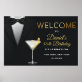 Smoking-Cocktail-Willkommensschild Poster (Vorne)