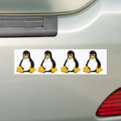 Smoking der Linuxlogo-Pinguin Autoaufkleber (Auf Auto)
