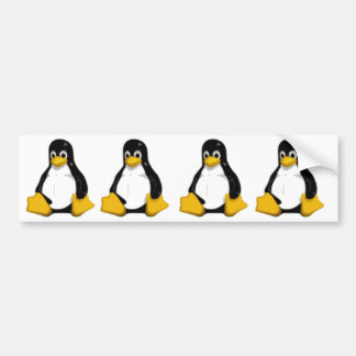Smoking der Linuxlogo-Pinguin Autoaufkleber