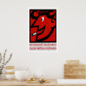 Smoking Devil Ram Matchbox Art Print, Czech Poster (Küche)