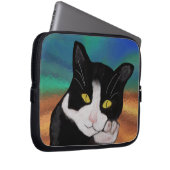 Smoking die Katzen-Laptop-Hülse Laptopschutzhülle (Vorne Rechts)