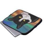 Smoking die Katzen-Laptop-Hülse Laptopschutzhülle (Vorne Knopf)