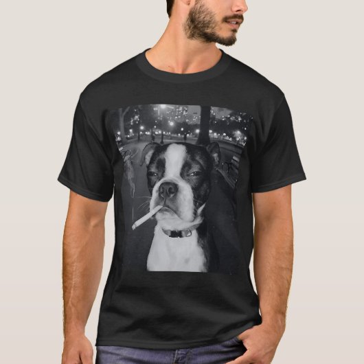 Smoking Dog Gen Z Meme T-Shirt (Vorderseite)