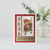 Smoking elf feiertagspostkarte (Stehend Vorderseite)