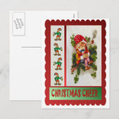 Smoking elf feiertagspostkarte (Vorne/Hinten)