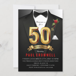 Smoking-Geburtstagseinladung Einladung