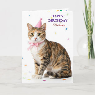Smoking-Katze mit 72. Geburtstags-Luftballon-Karte Karte