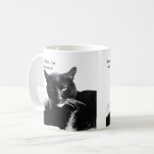 Smoking-Katze mit zweideutigem Lächeln  Kaffeetasse (Vorderseite Links)