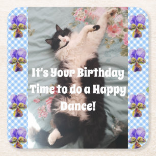 Smoking-Katze Niedliche Lustige Katzen Alles Gute  Rechteckiger Pappuntersetzer