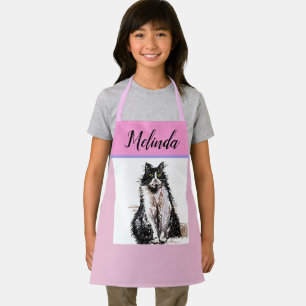Smoking-Katze Pastell Katzen Kinder Rosa Mädchen S Schürze