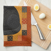 Smoking-Katze-Quilt Geschirrtuch (Viertel Falte)