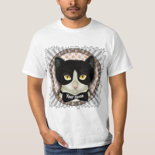 Smoking-Katze T-Shirt (Vorderseite)