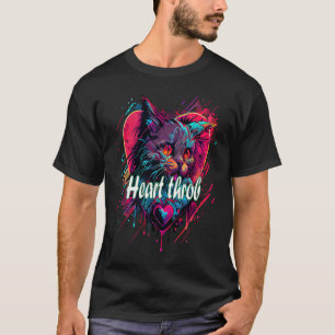 Smoking-Katze Valentinstag Schwarm Katze T-Shirt