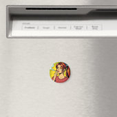 Smoking lovers | Pop art | Girl Stoner | Cigarette Magnet (In Situ (Geschirrspüler))