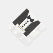 Smoking mit Monogramm 🎩 Klassisches Monogramm Serviette (Ecke)