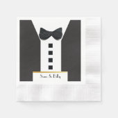 Smoking mit Monogramm 🎩 Klassisches Monogramm Serviette (Vorderseite)