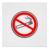 Smoking Red Circle Sign Poster (Vorderseite)