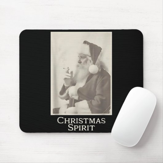 Smoking Santa, Funny Christmas Srit  Mousepad (Mit Mouse)