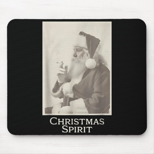 Smoking Santa, Funny Christmas Srit  Mousepad (Vorne)