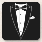 Smoking und Fliege Getränkeuntersetzer (Vorderseite)