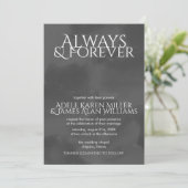 Smoking Watercolor | Immer und für immer | Hochzei Einladung (Stehend Vorderseite)