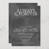 Smoking Watercolor | Immer und für immer | Hochzei Einladung (Vorne/Hinten)