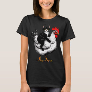 Smokingkatze-Hühnerkarussell T-Shirt
