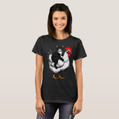 Smokingkatze-Hühnerkarussell T-Shirt (Vorne ganz)