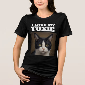 SMOKINGKATZEN-LIEBE-T-SHIRT Tri-Blend SHIRT