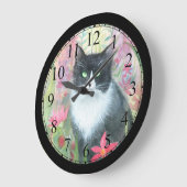 Smokings-Aquarell-Kunst-Wanduhr Große Wanduhr (Winkel)