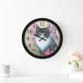 Smokings-Aquarell-Kunst-Wanduhr Große Wanduhr (Zuhause)